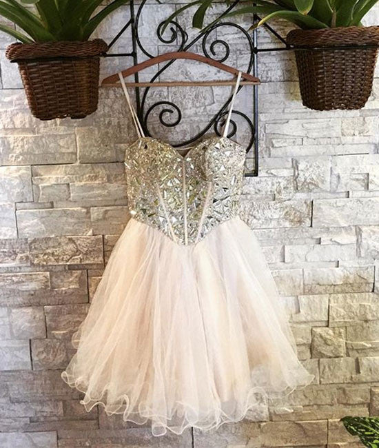 Cute sweetheart tulle short prom dress, homecoming dress - shdress