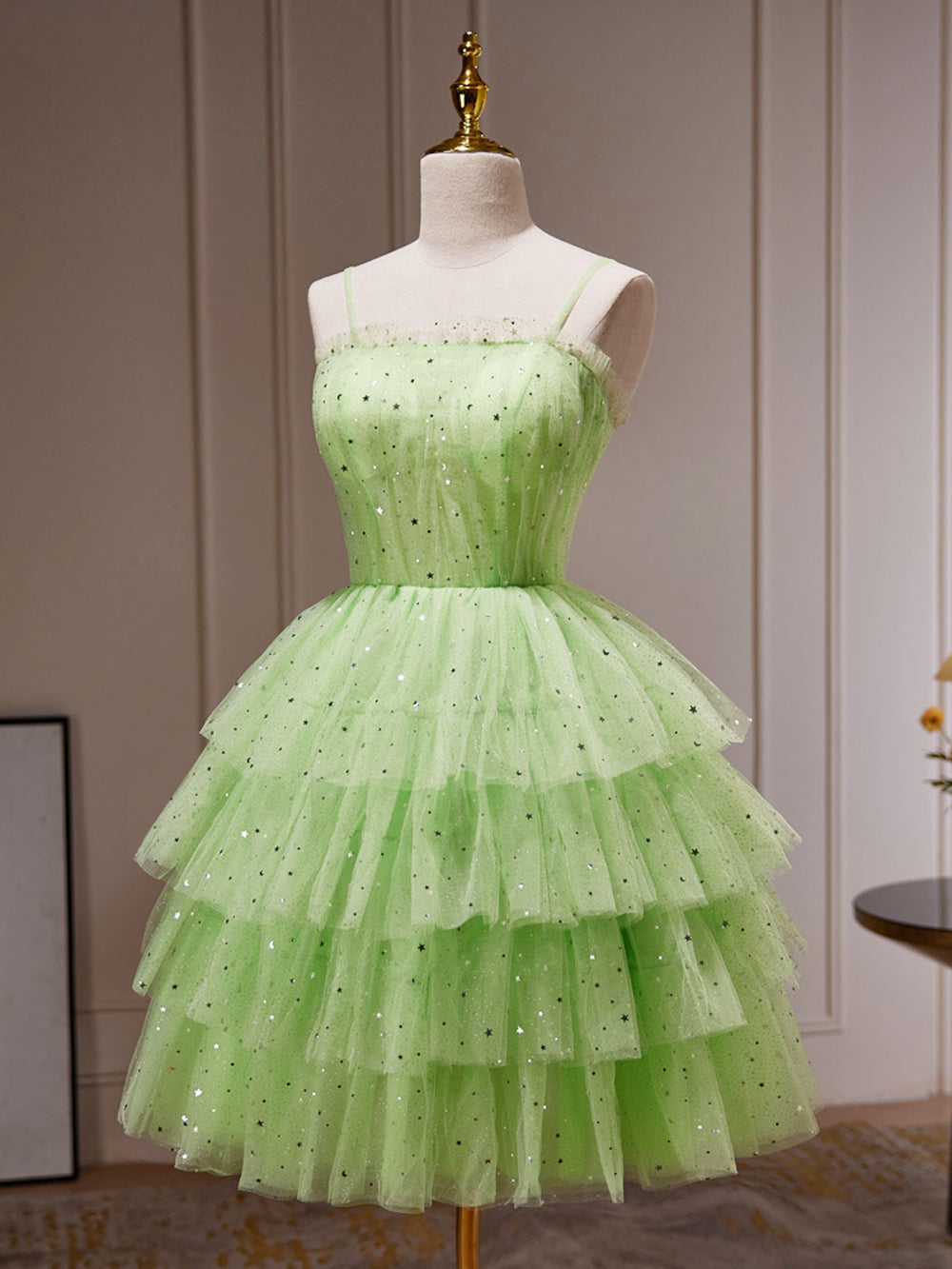 Green Tulle Short Prom Dress, Cute Green Homecoming Dresses shdress Green Tulle Short Prom Dress, Cute Green Homecoming Dresses shdress