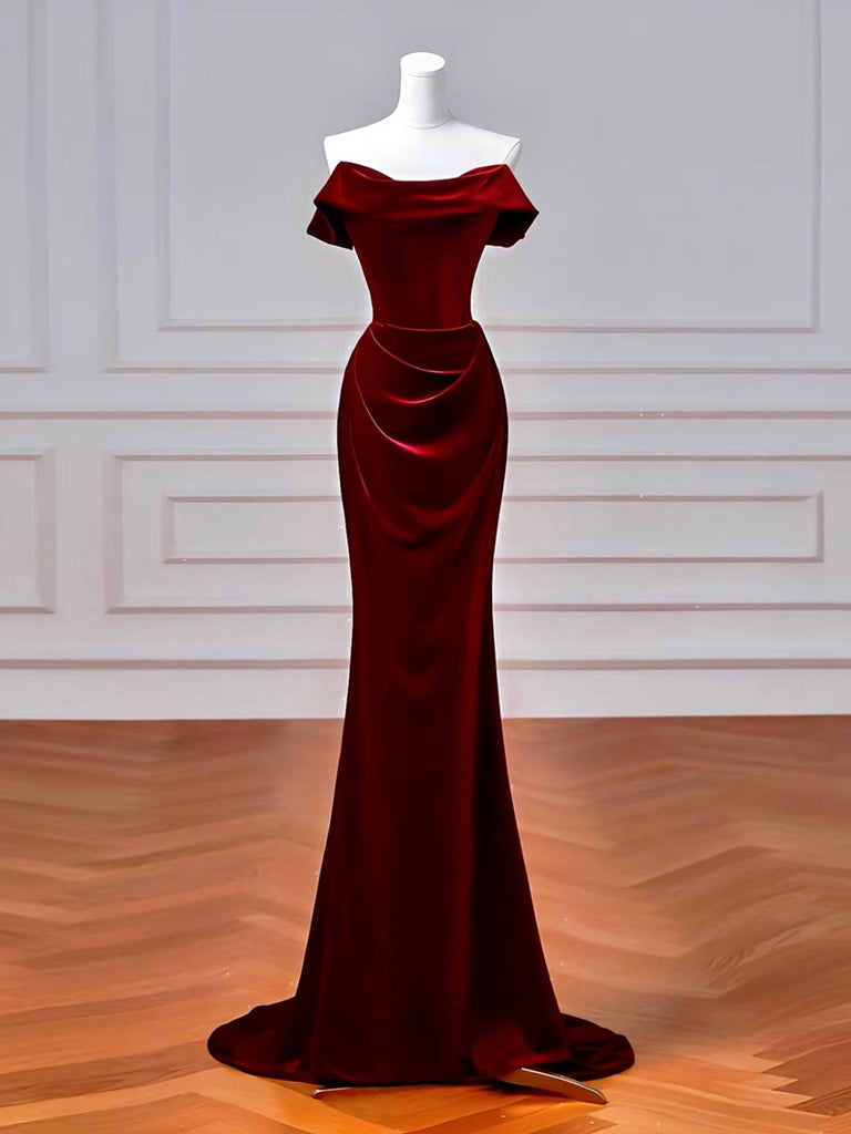 
                  
                    Simple Velvet Dark Blue Long Prom Dress, Dark Blue Long Formal Dress
                  
                