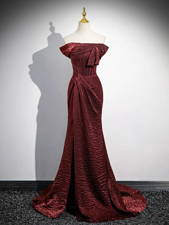 Burgundy & Black Dress