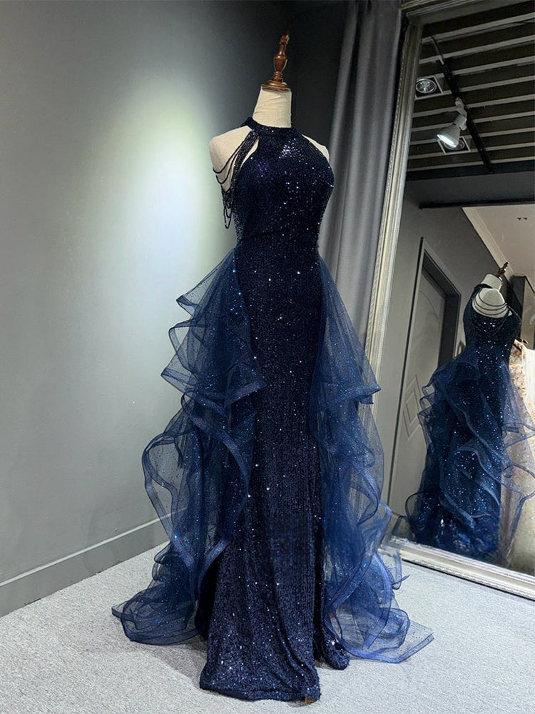 Simple royal blue satin long prom dress, royal blue evening dress shdress Simple royal blue satin long prom dress, royal blue evening dress shdress