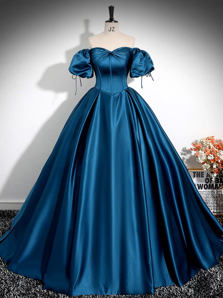 dark blue puffy dress Strapless Dark Blue Short Prom Dresses, Short Dark Blue Graduation Homecoming Dresses, US 2 / Custom Color / No Rush