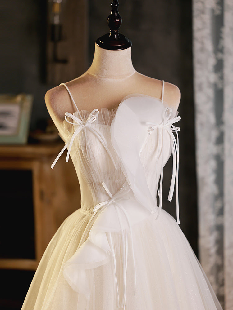 A-Line Beige Tulle Short Prom Dress, Beige Cute Homecoming Dress shdress A-Line Beige Tulle Short Prom Dress, Beige Cute Homecoming Dress shdress
