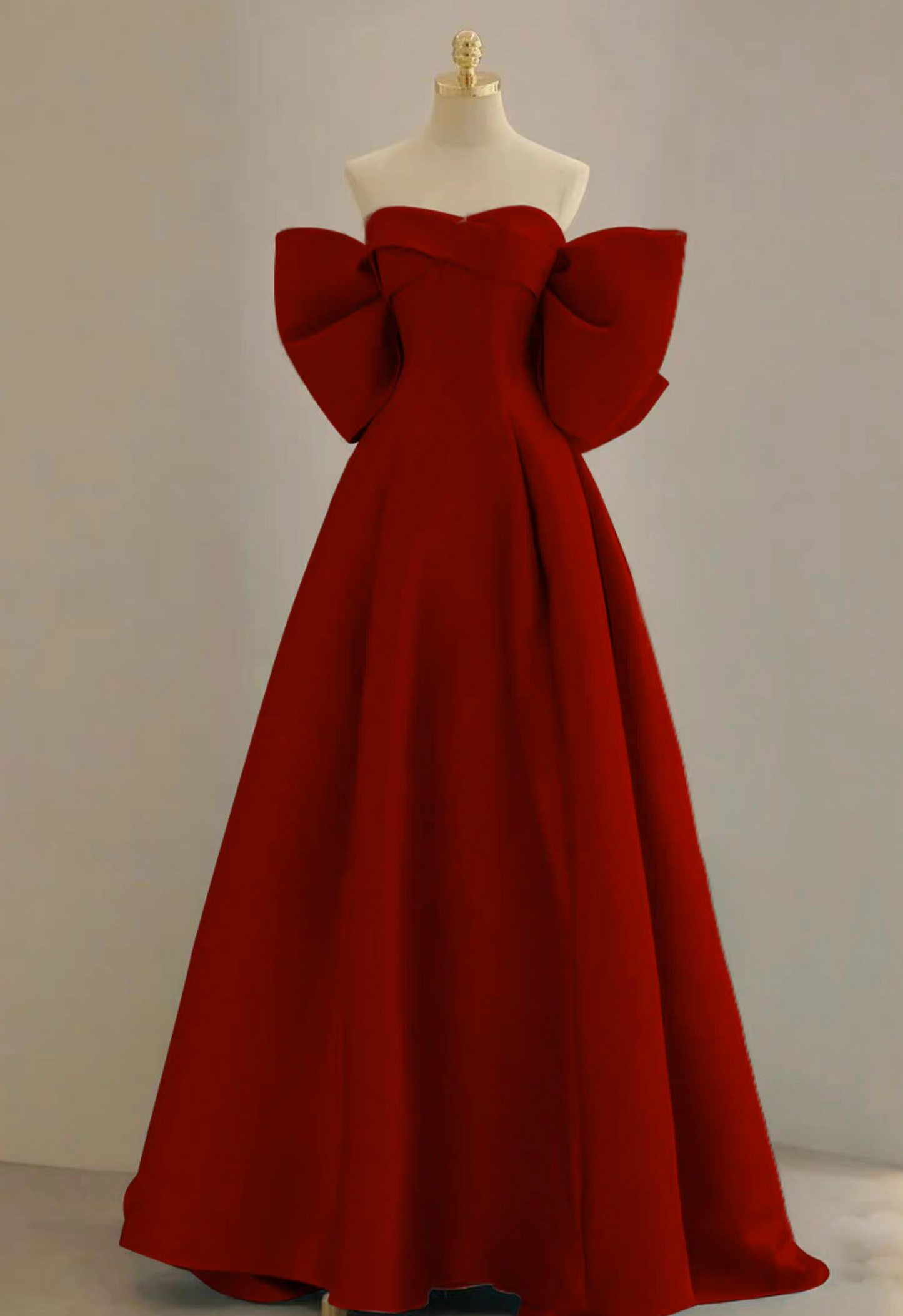 
                  
                    A-Line Satin Burgundy Long Prom Dress, Burgundy Long Formal Dress
                  
                