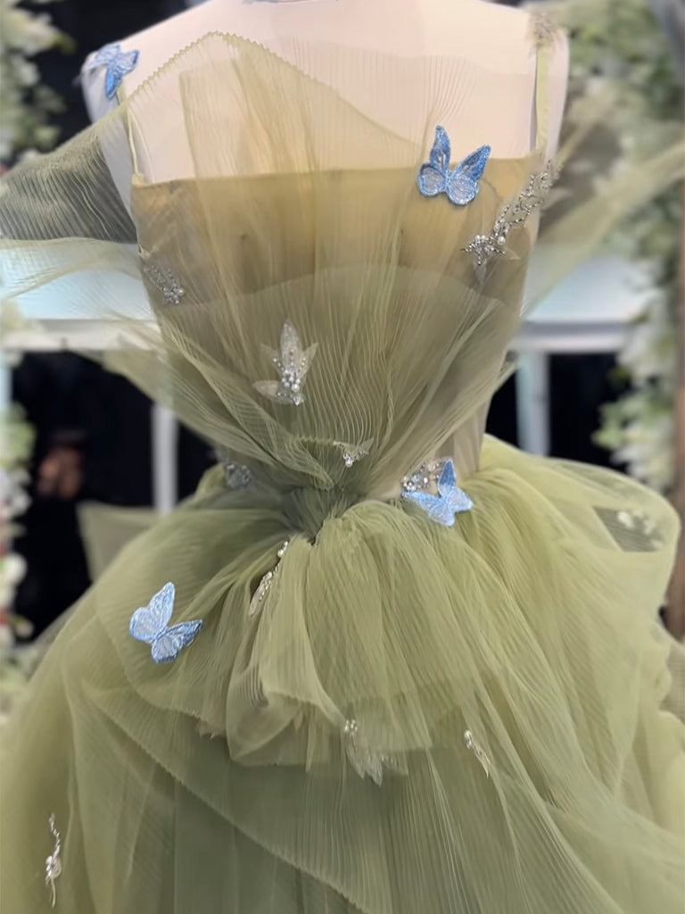 Long Strapless Tulle Gown with Sweetheart  Neck Watermelon