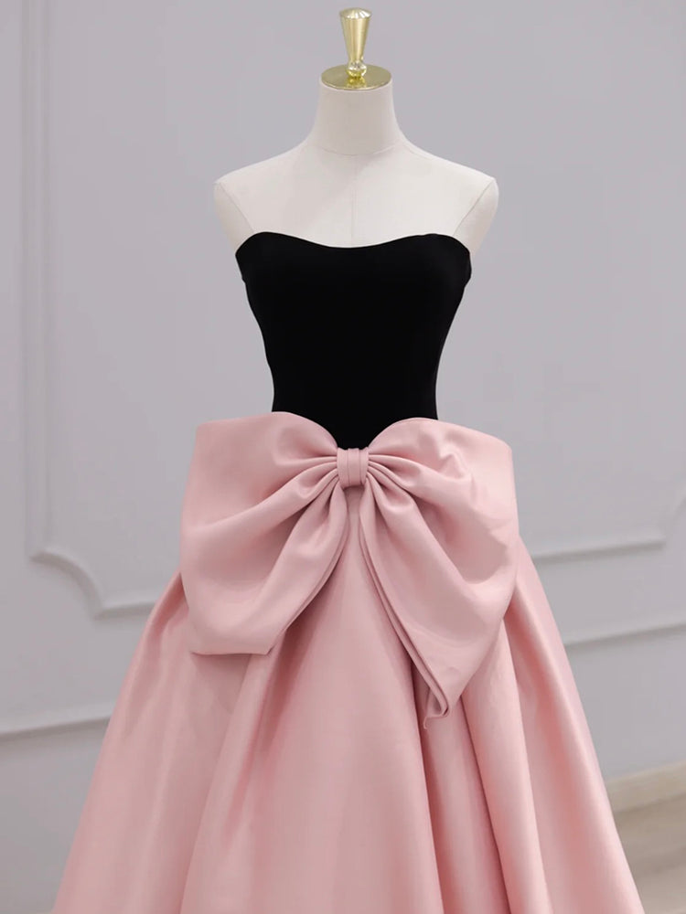 
                  
                    A-Line Sweetheart Neck Satin Pink Long Prom Dress, Pink Long Formal Dress
                  
                