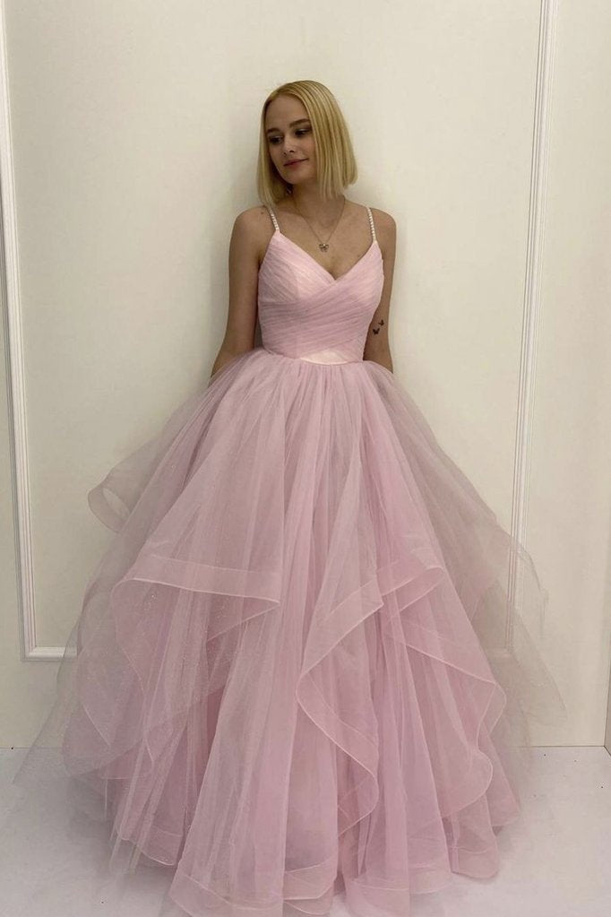 pink prom dress -shdress.com