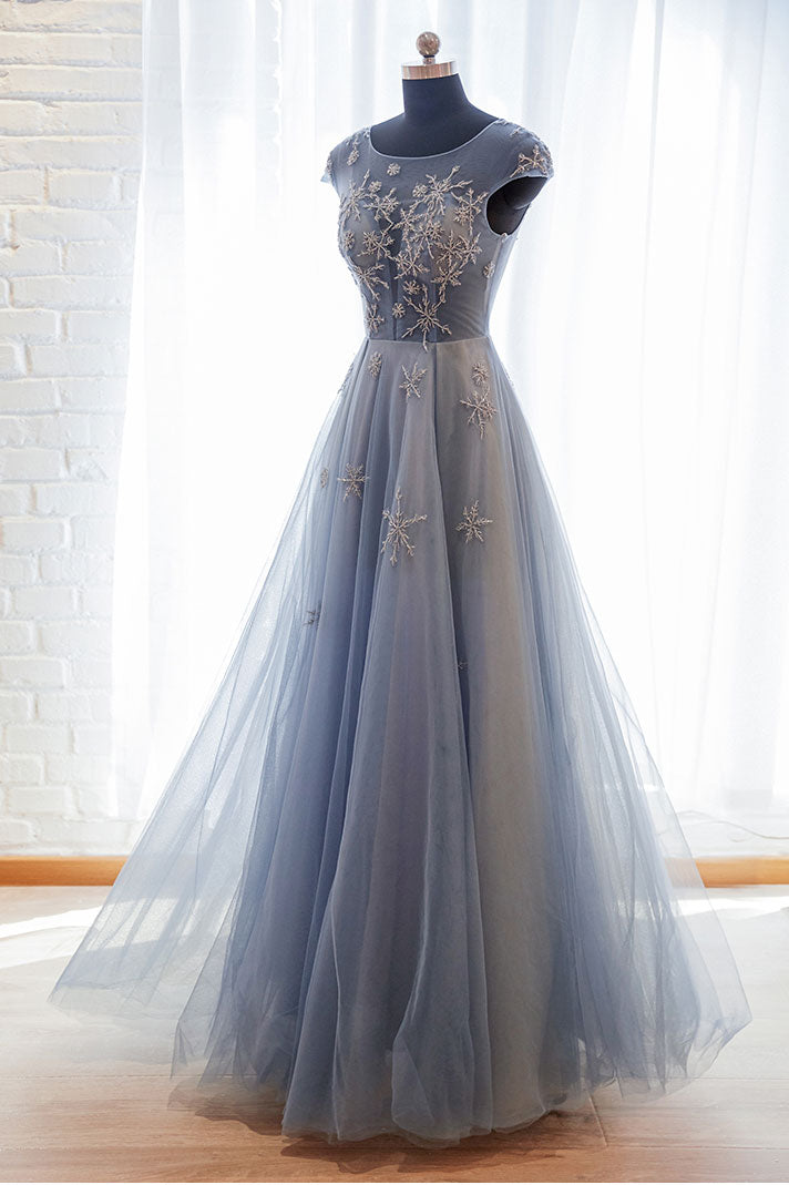 Blue tulle lace long prom dress blue tulle formal dress shdress Blue tulle lace long prom dress blue tulle formal dress shdress