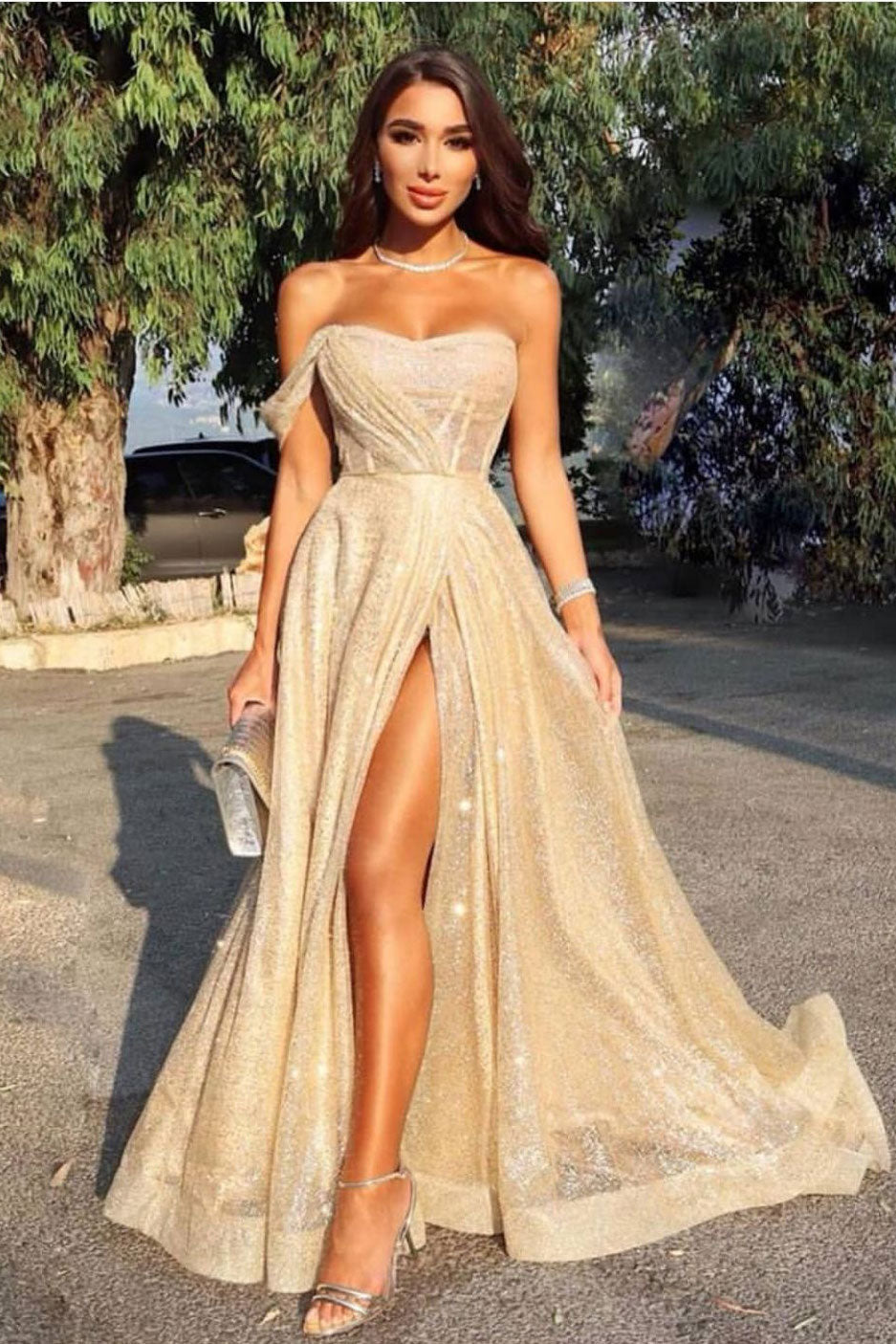Champagne tulle long prom dress, champagne tulle formal dress shdress Champagne tulle long prom dress, champagne tulle formal dress shdress