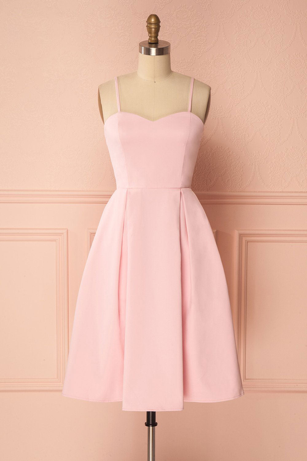 Pink satin short prom dress, pink homecoming dress shdress Pink satin short prom dress, pink homecoming dress shdress
