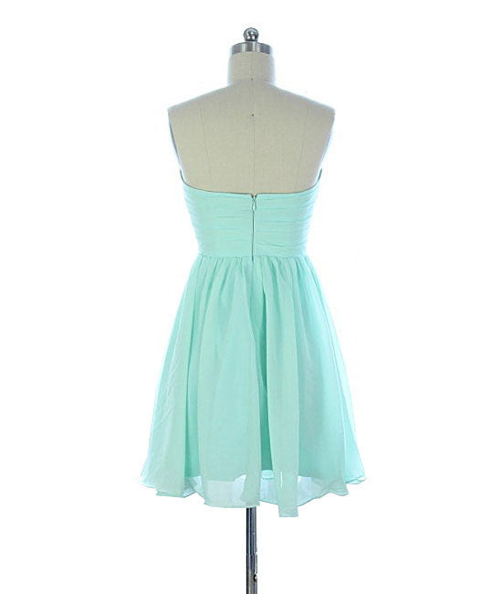 Cute sweetheart green short prom dress, green homecoming dress - shdress
