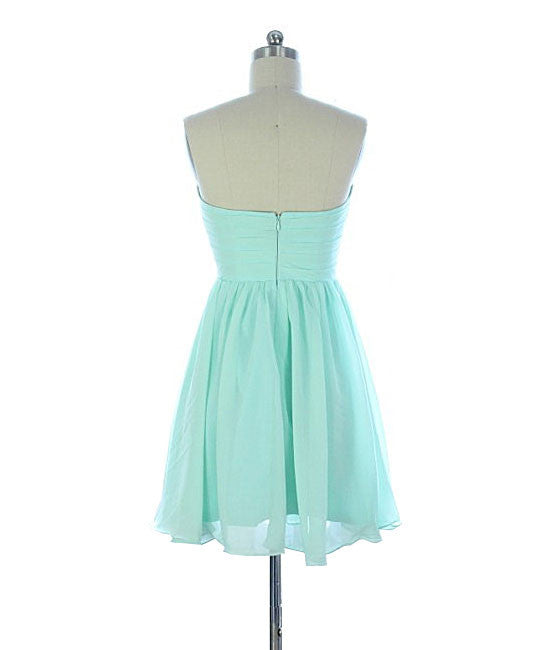 
                  
                    Cute sweetheart green short prom dress, green homecoming dress - shdress
                  
                