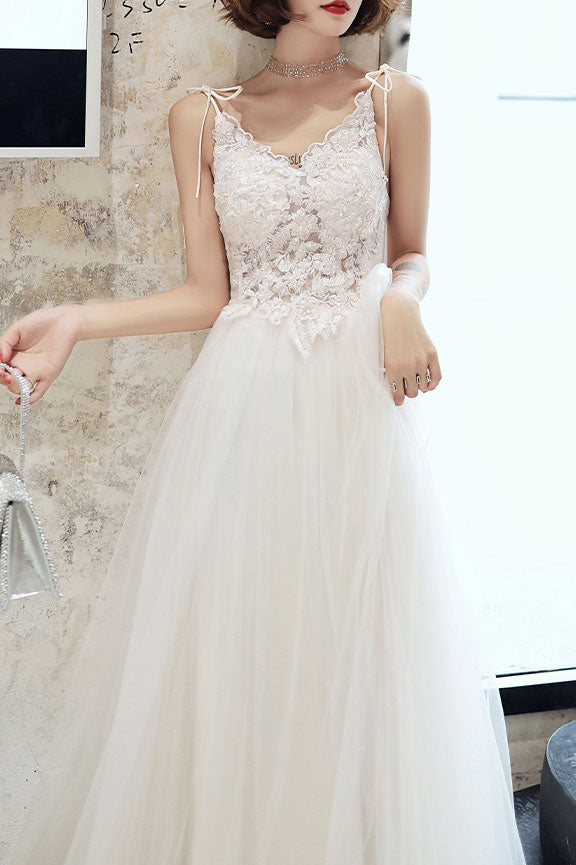 White lace tulle long prom dress white tulle lone evening dress shdress White lace tulle long prom dress white tulle lone evening dress shdress