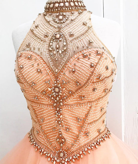orange sweet 16 dresses Orange Quinceanera Ball Gown Dress with Gold Appliques, V-Neck, Long Sleeve, Floor-Length Tulle Sweet 16 Dress from Dhgate Quinceanera Dresses
