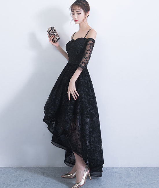 black high low formal dress Prom Dresses & Hi-Low Gowns May be worn with a strapless bra Black Cherry Blossom Off Shoulder