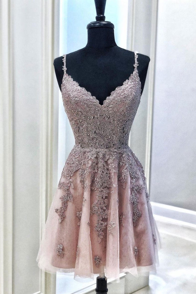 Cute sweetheart lace short prom dress, cute homecoming dress shdress Cute sweetheart lace short prom dress, cute homecoming dress shdress