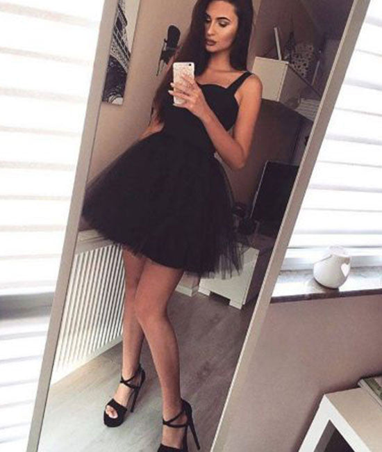Cute black short prom dress, black homecoming dress shdress Cute black short prom dress, black homecoming dress shdress