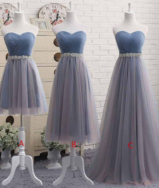 
                  
                    Cute sweetheart neck tulle prom dress, tulle bridesmaid dress - shdress
                  
                