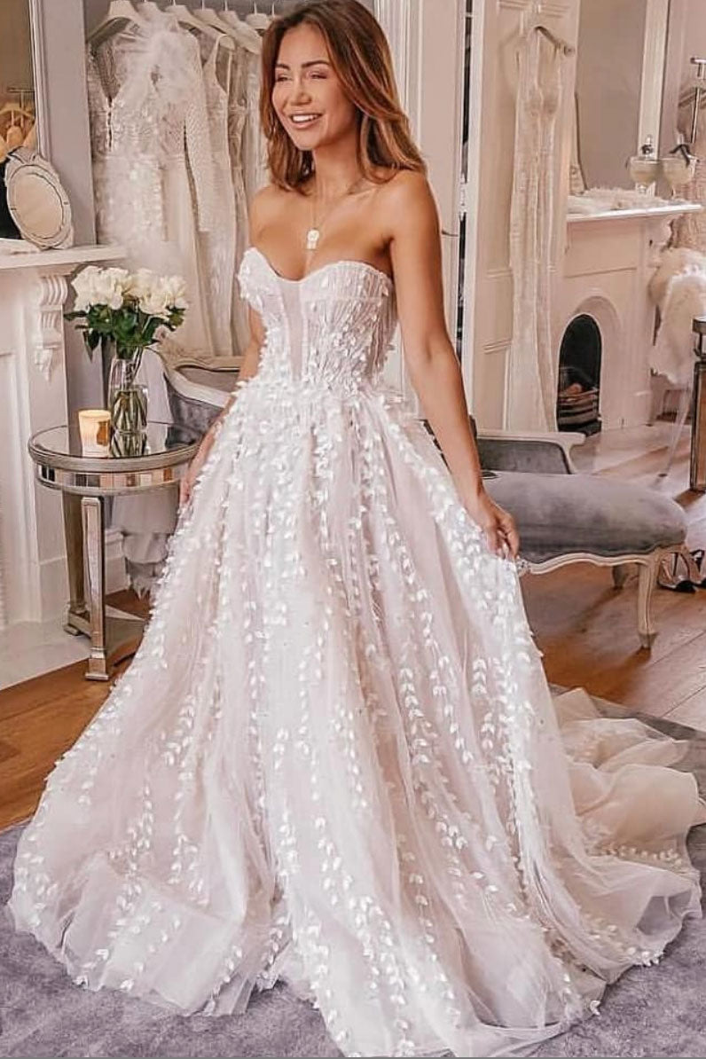 Light champagne lace long prom dress, lace evening dress