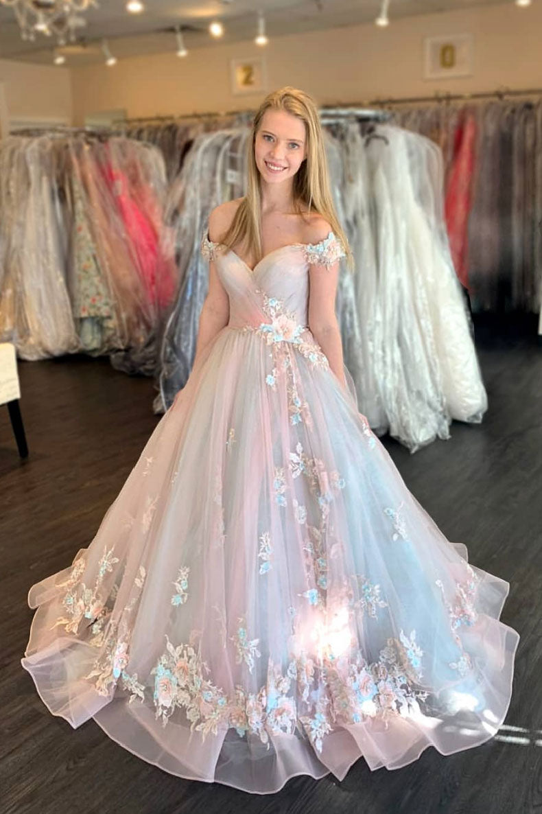 Elegant tulle lace sweetheart prom dress tulle lace formal dress