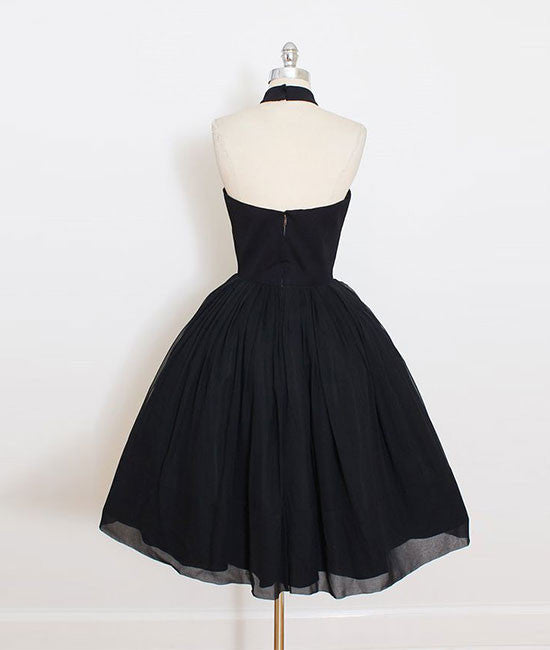 Cute black short prom dress, black homecoming dress - shdress