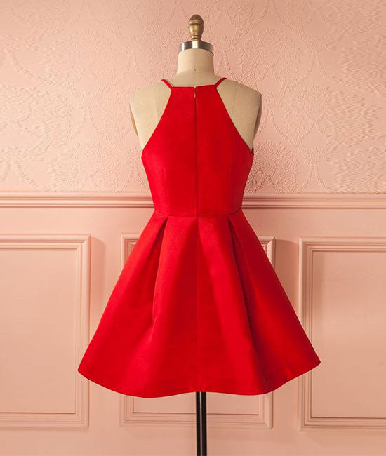 Cute red short prom dress cute red homecoming dress shdress