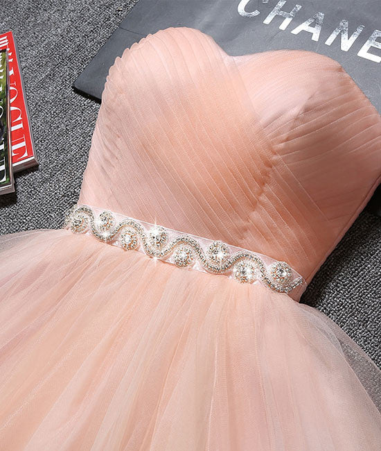 Cute pink short prom dress, pink homecoming dress shdress Cute pink short prom dress, pink homecoming dress shdress