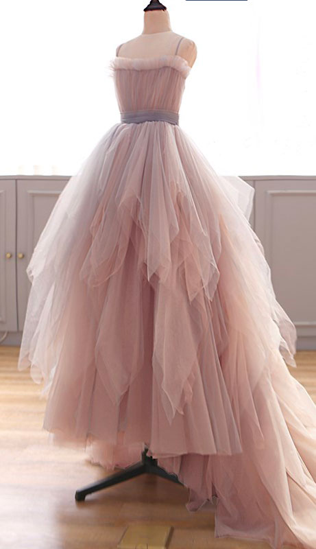 
                  
                    Unique tulle long prom dress, tulle long evening dress
                  
                