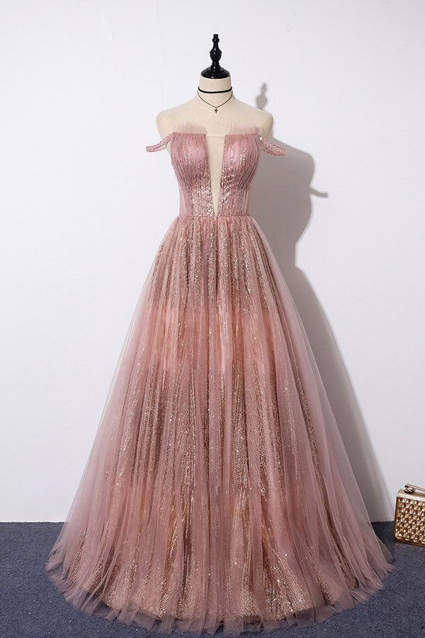 Pink tulle lace long prom dress pink tulle formal dress shdress Pink tulle lace long prom dress pink tulle formal dress shdress