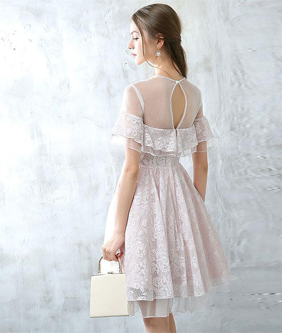 
                  
                    Cute tulle lace short prom dress, cute homecoming dress - shdress
                  
                
