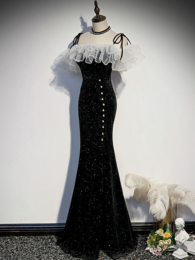 Black mermaid long prom dress, black evening dress shdress Black mermaid long prom dress, black evening dress shdress