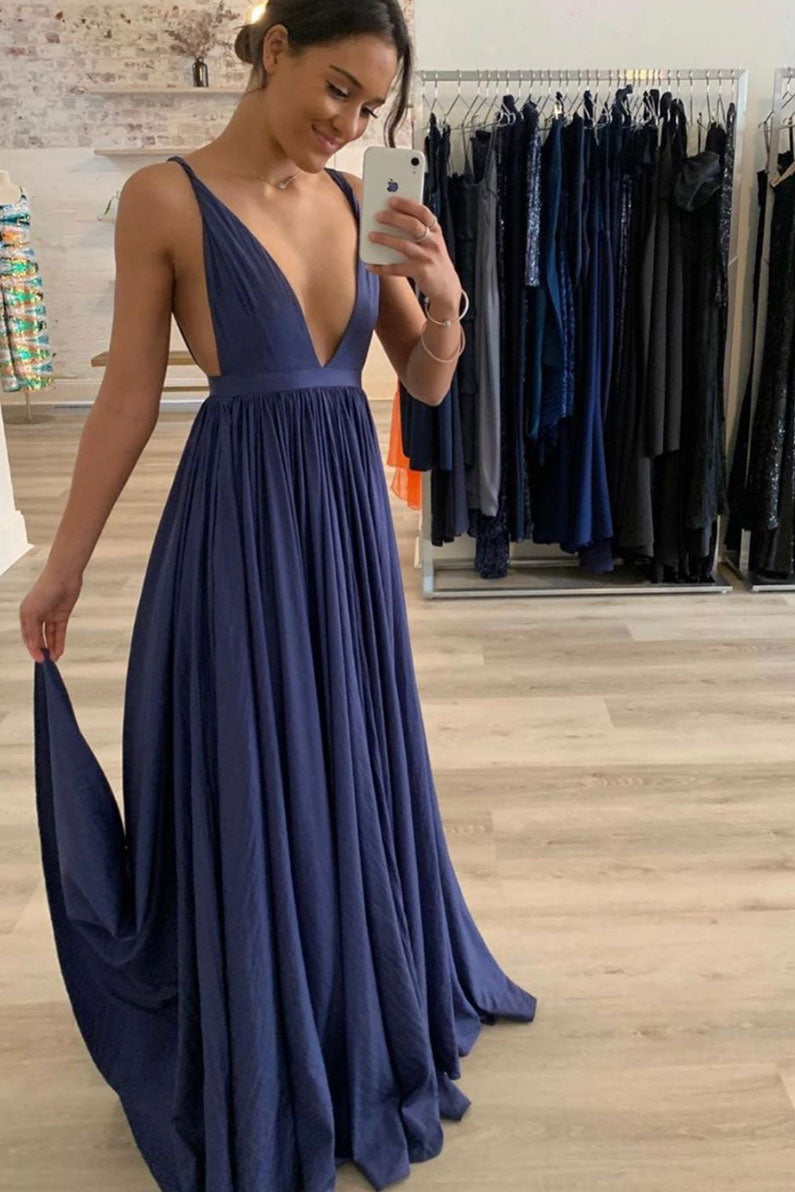 Blue long prom dress blue long evening dress shdress Blue long prom dress blue long evening dress shdress