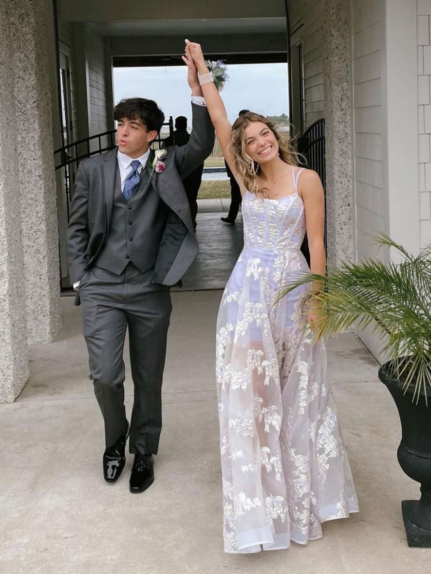 Light purple tulle lace long prom dress purple evening dress shdress Light purple tulle lace long prom dress purple evening dress shdress