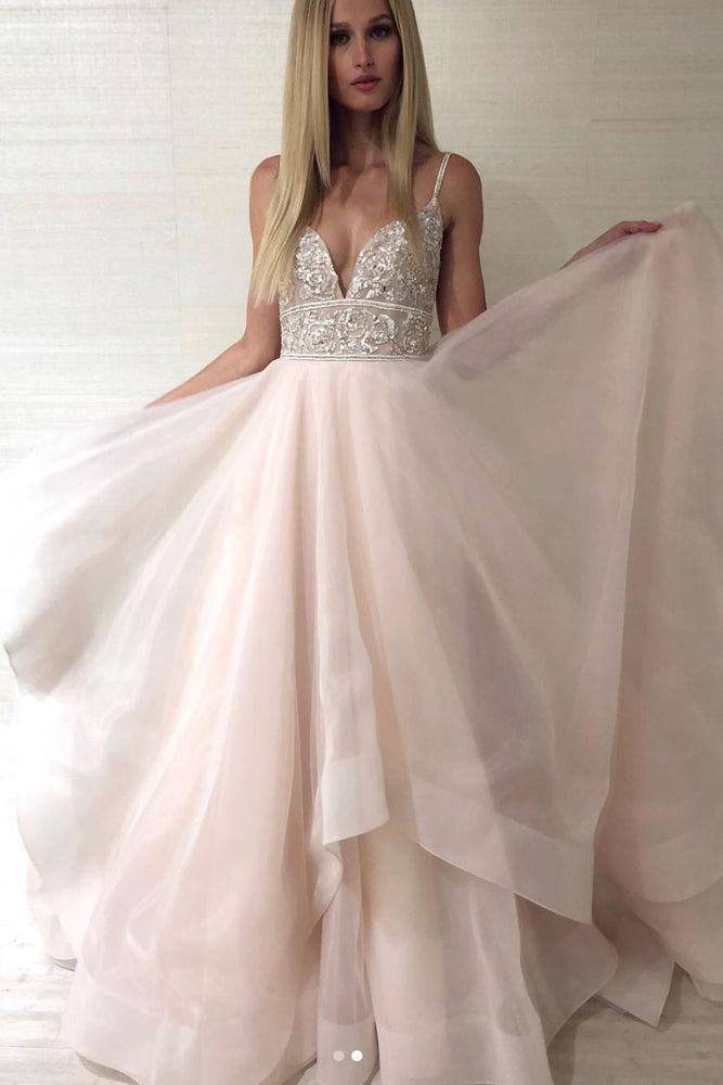 
                  
                    Unique sweetheart sequin beads long prom dress, evening dress
                  
                