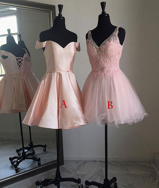 Pink short prom dress, cute pink homecoming dress, formal dress shdress Pink short prom dress, cute pink homecoming dress, formal dress shdress