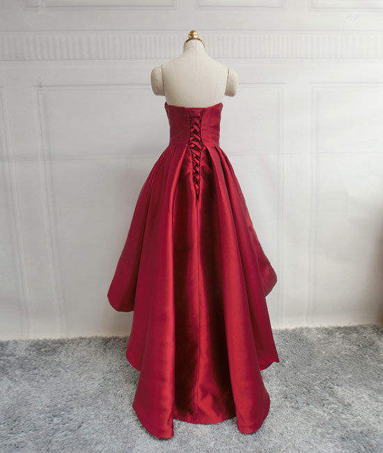 Simple sweetheart neck high low prom dress, simple evening dress shdress Simple sweetheart neck high low prom dress, simple evening dress shdress