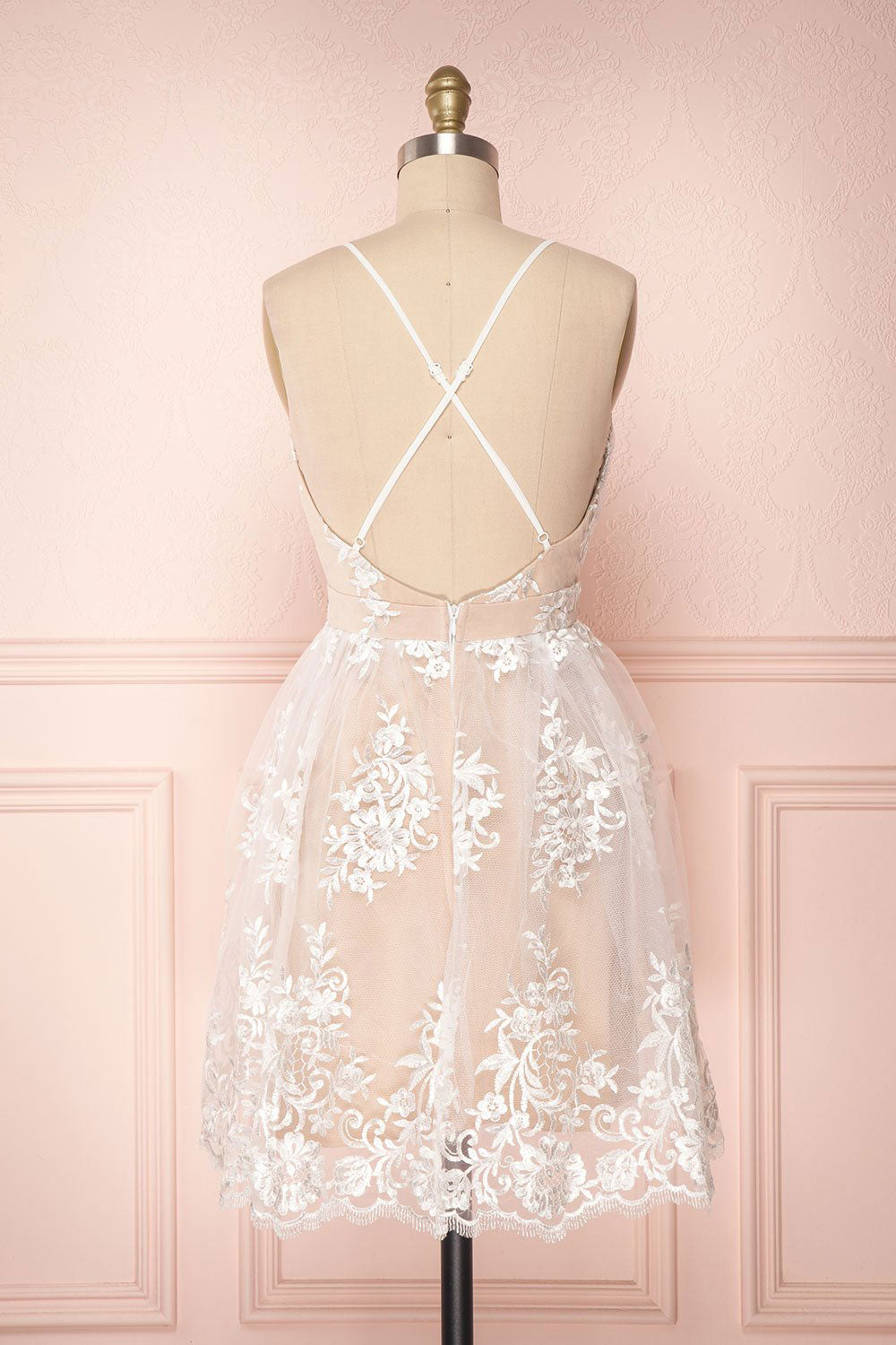 Champagne v neck tulle lace short prom dress champagne tulle bridesmai shdress Champagne v neck tulle lace short prom dress champagne tulle bridesmai shdress