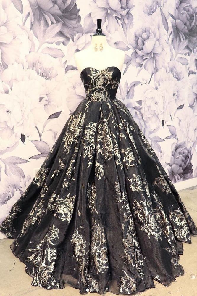 
                  
                    Black satin long prom dress, black evening dress
                  
                