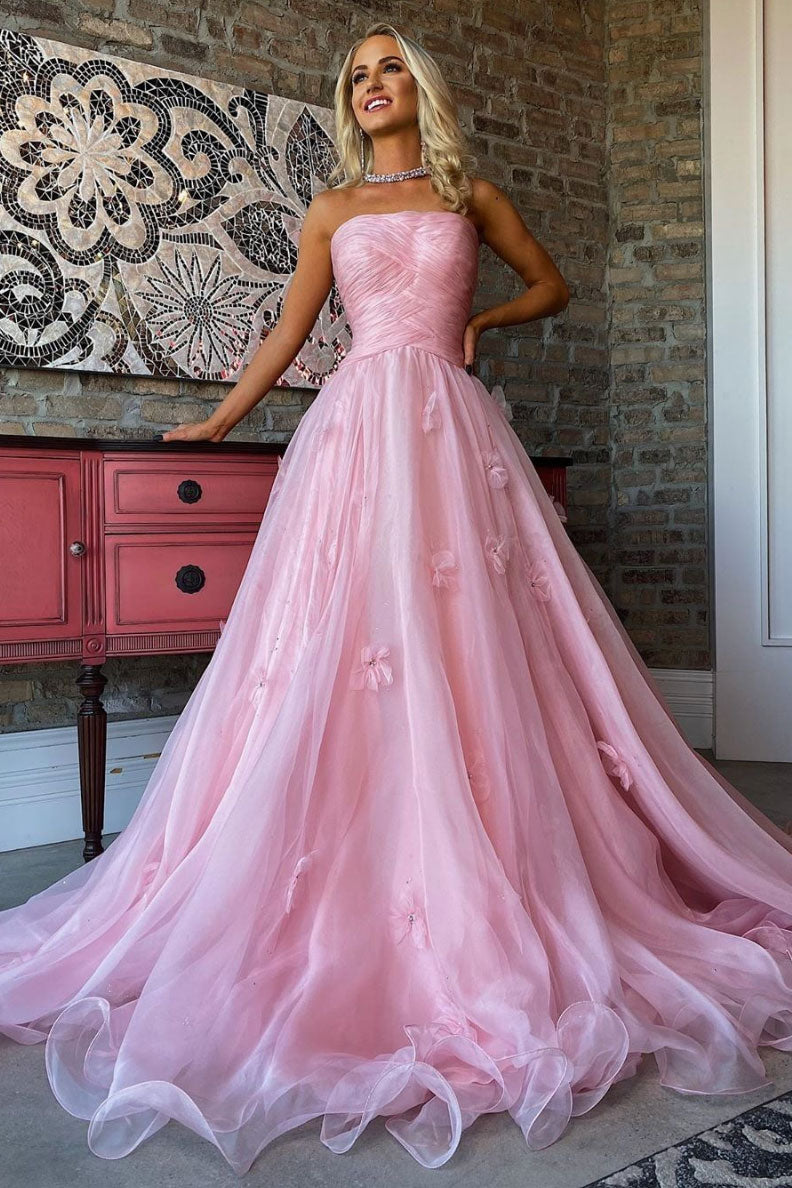 Pink tulle long prom dress pink tulle formal dress shdress Pink tulle long prom dress pink tulle formal dress shdress