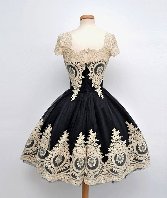 Cute Ball Gown Tulle lace applique Short Prom Dress, Bridesmaid Dress - shdress