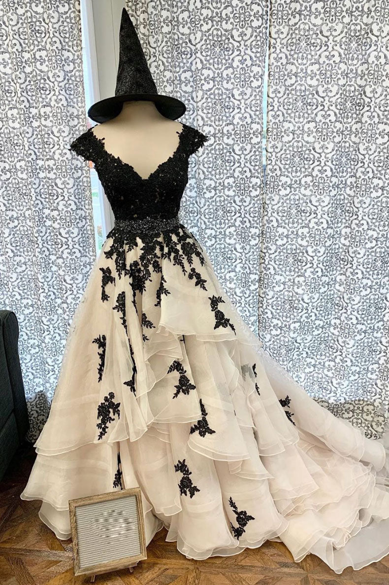Black sweetheart tulle lace long prom dress black lace evening dress shdress Black sweetheart tulle lace long prom dress black lace evening dress shdress