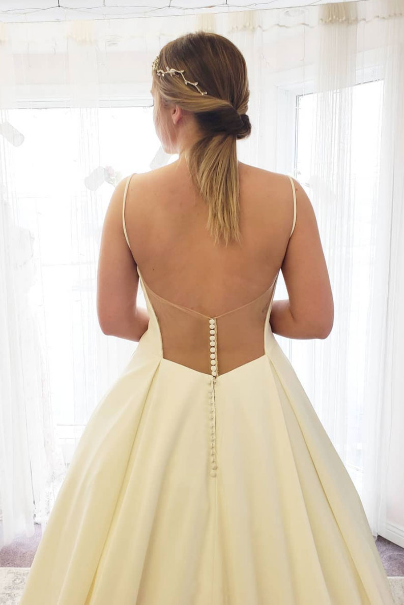 Simple white satin long prom dress, white evening dress shdress Simple white satin long prom dress, white evening dress shdress