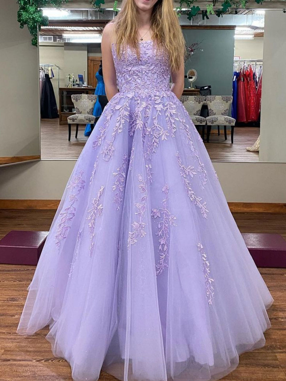 prom dresses purple lace Purple tulle lace long prom dress, purple lace evening dress – shdress