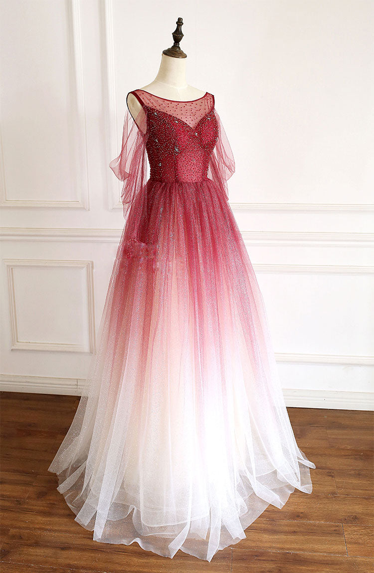 Burgundy tulle sequin long prom dress burgundy tulle formal dress shdress Burgundy tulle sequin long prom dress burgundy tulle formal dress shdress