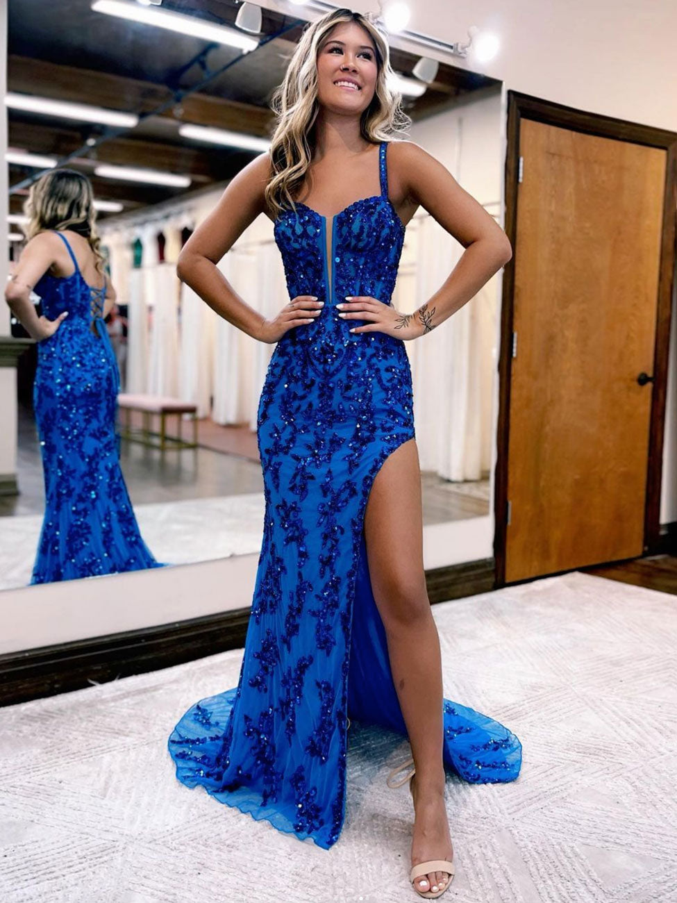 white christmas dresses Bethanie Formal Sequin V-Neck Mermaid Dress white christmas dresses Bethanie Formal Sequin V-Neck Mermaid Dress