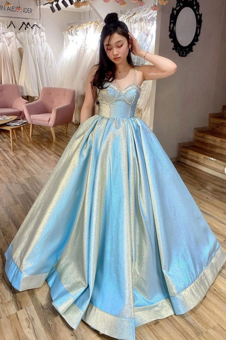 Blue sweetheart satin long prom dress blue sweet 16 dress shdress Blue sweetheart satin long prom dress blue sweet 16 dress shdress