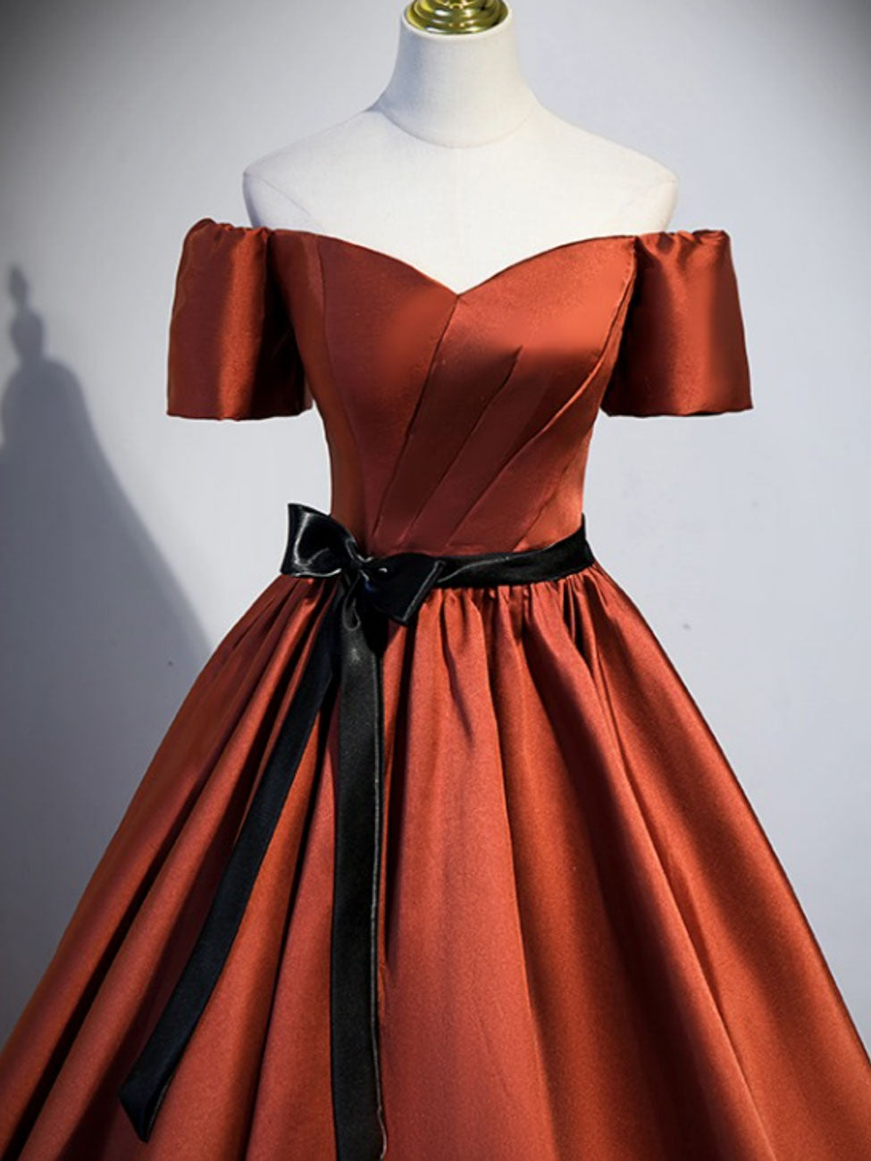 A-Line Satin Orange Long Prom Dresses, Orange Formal Evening Dresses shdress A-Line Satin Orange Long Prom Dresses, Orange Formal Evening Dresses shdress