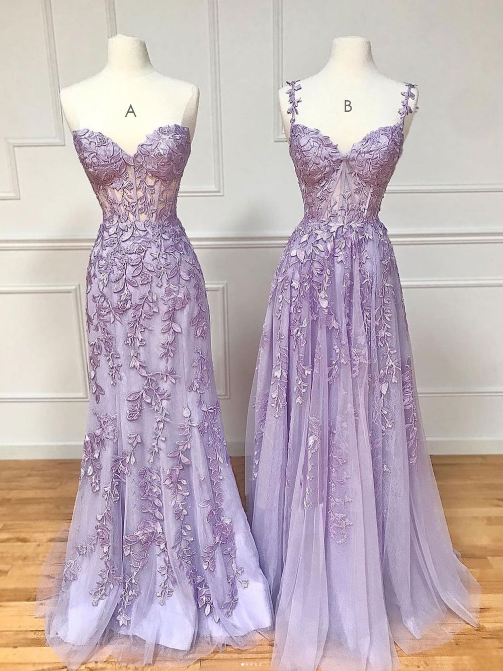 purple graduation dresses Purple sweetheart neck lace long prom dress, lace formal graduation dr – shdress