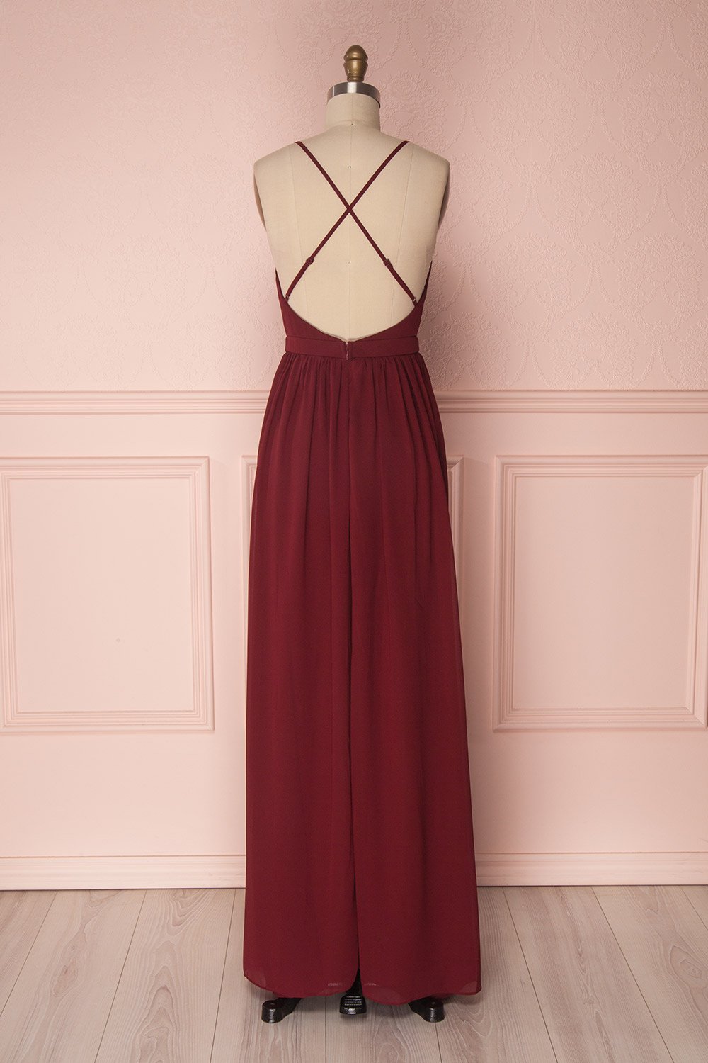 Simple burgundy chiffon long prom dress burgundy formal dress shdress Simple burgundy chiffon long prom dress burgundy formal dress shdress