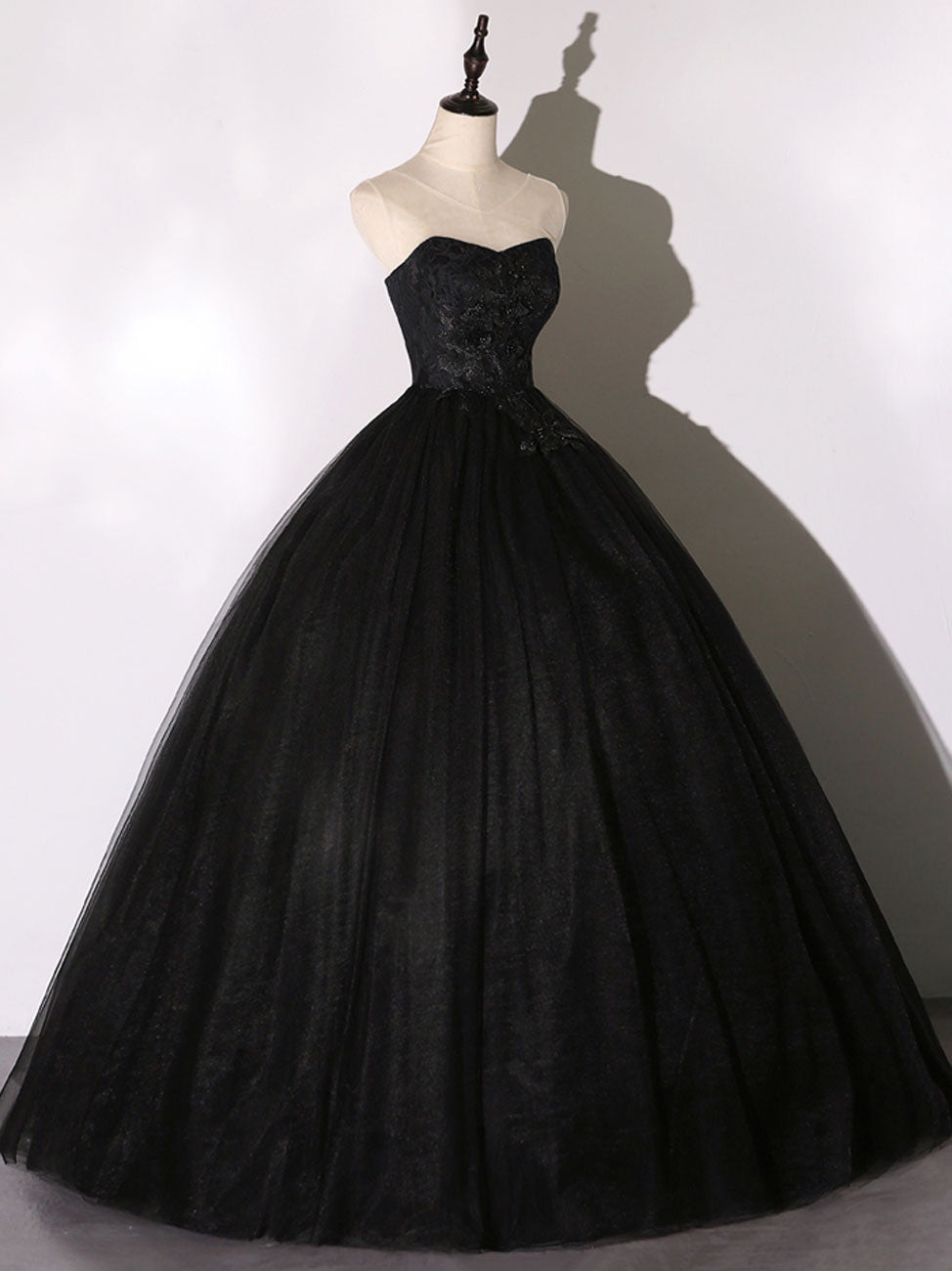 Black Long Prom Dresses, Black Lace Formal Evening Dress shdress Black Long Prom Dresses, Black Lace Formal Evening Dress shdress